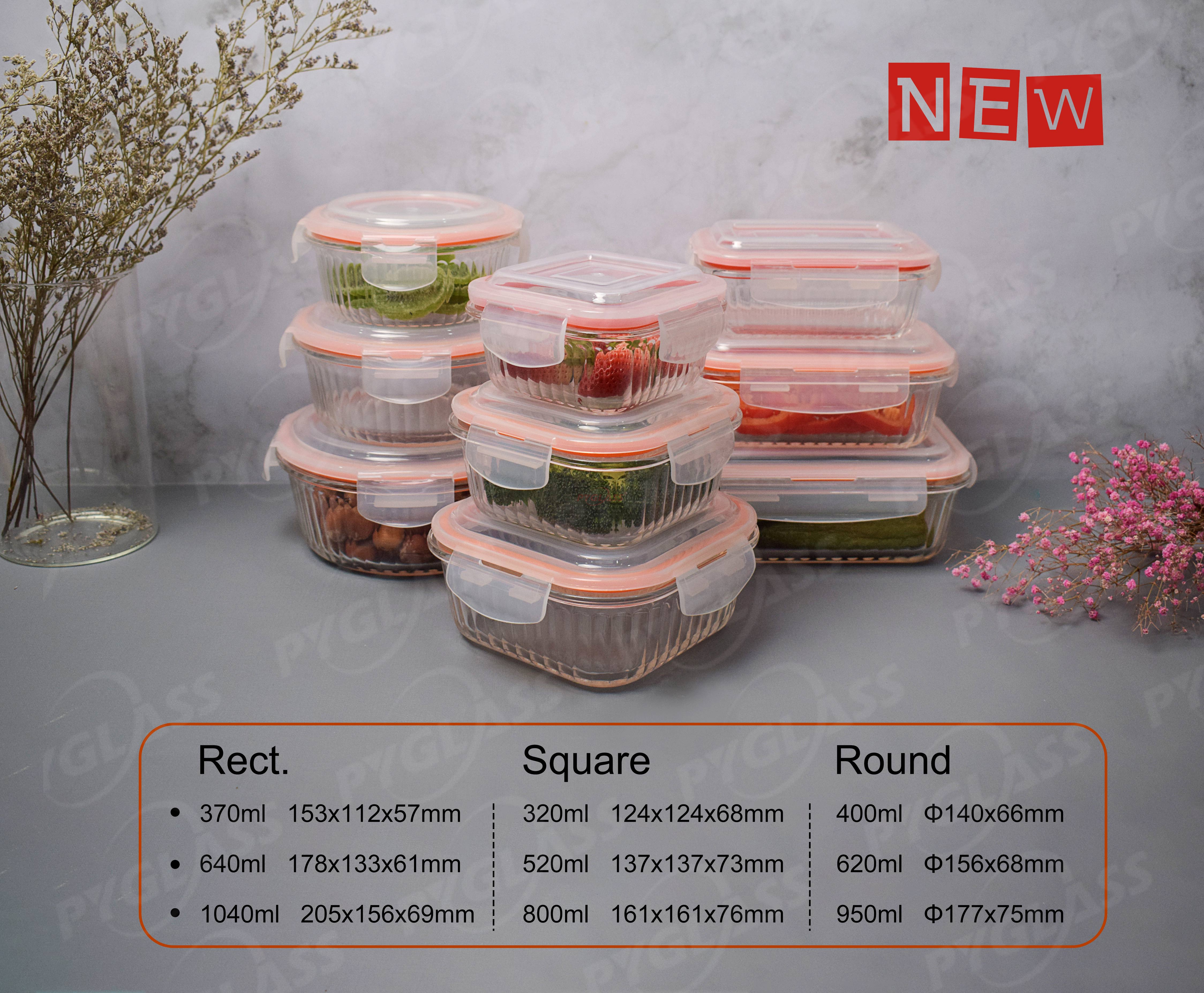 New Design Prep Naturals Glass Meal Prep Containers -Product Description