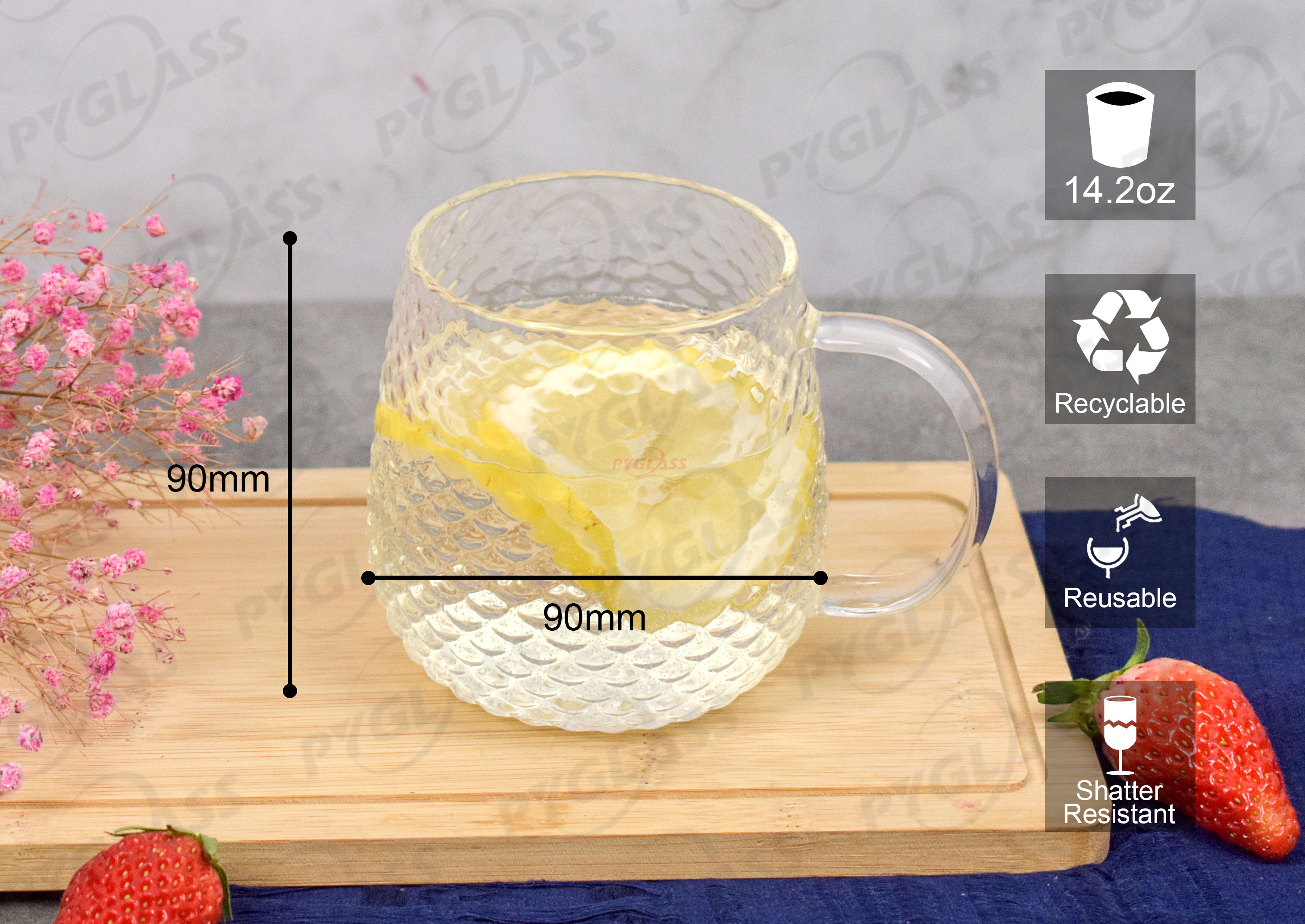 Glass Water Cup Simple Milk Mug Beer Cup Juice Glass Coffee Cup -Production Description