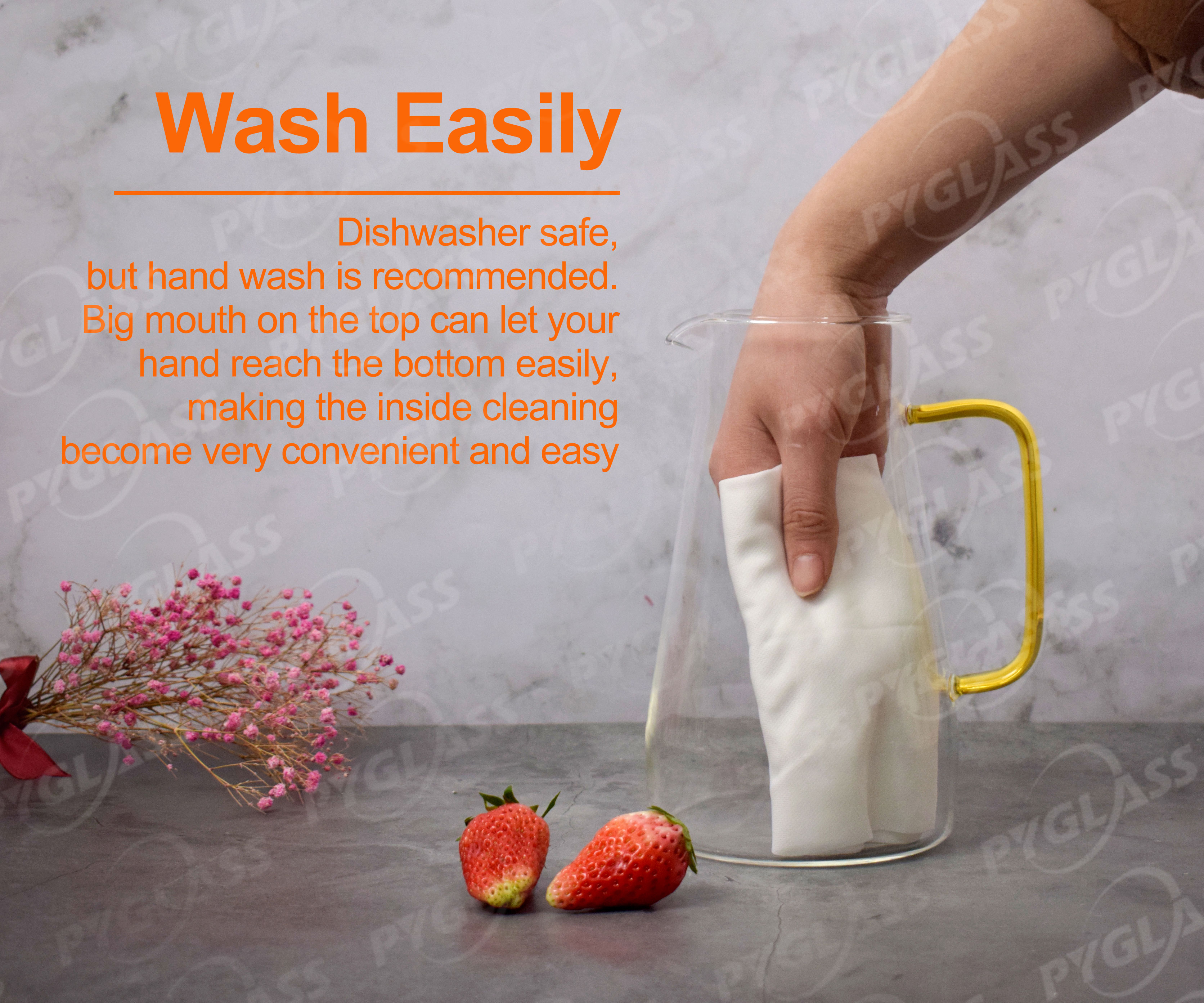 Glass Water Pitcher with Handle -Product Overviews