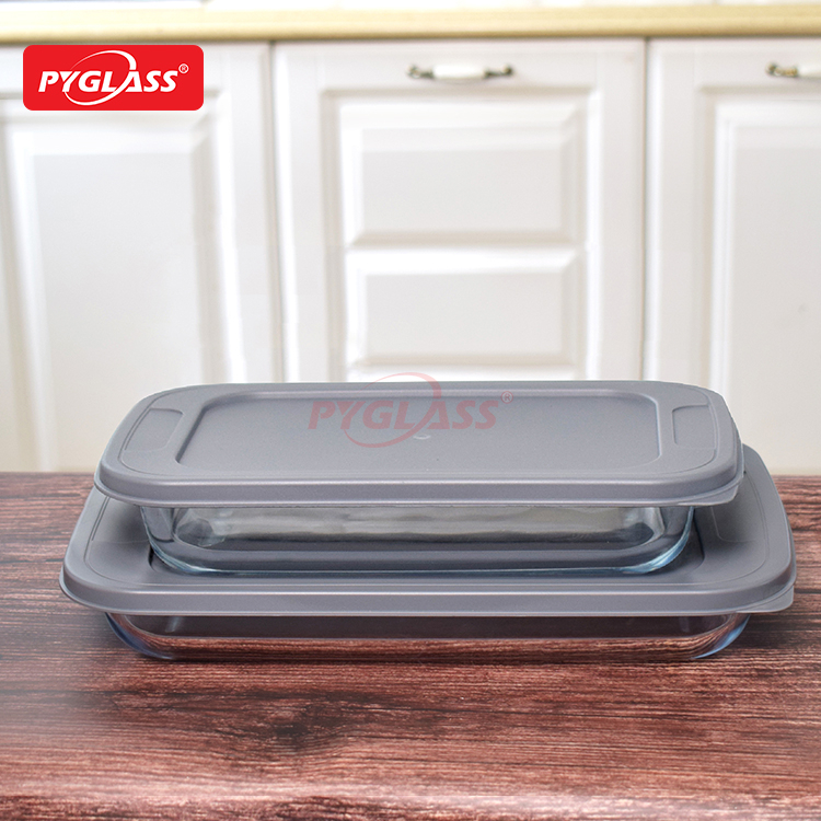 Different Shapes Glass Baking Dish with PP Lid