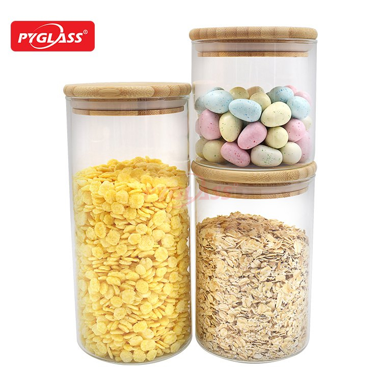 Glass Canister Set for Kitchen Counter
