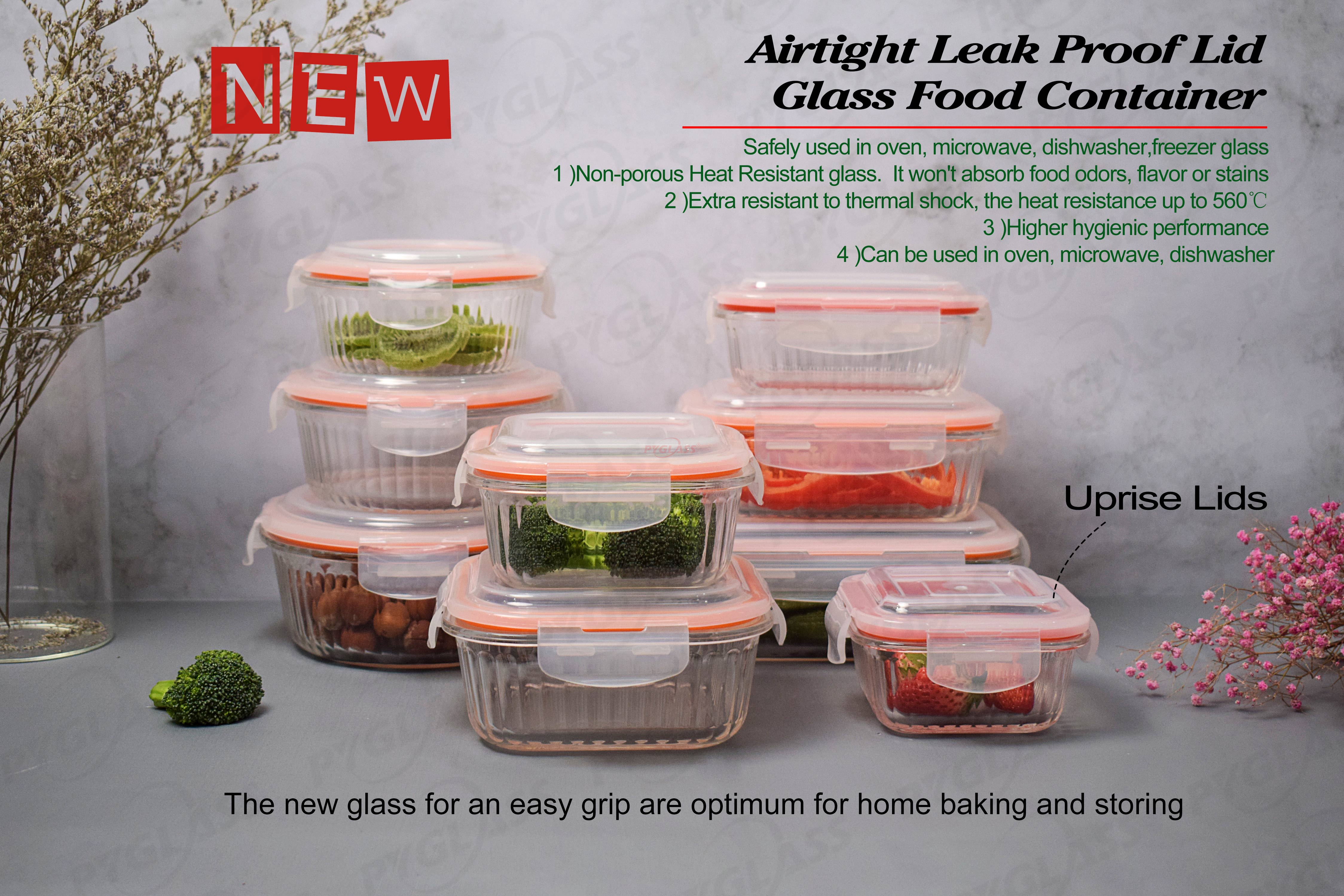 New Design Prep Naturals Glass Meal Prep Containers
