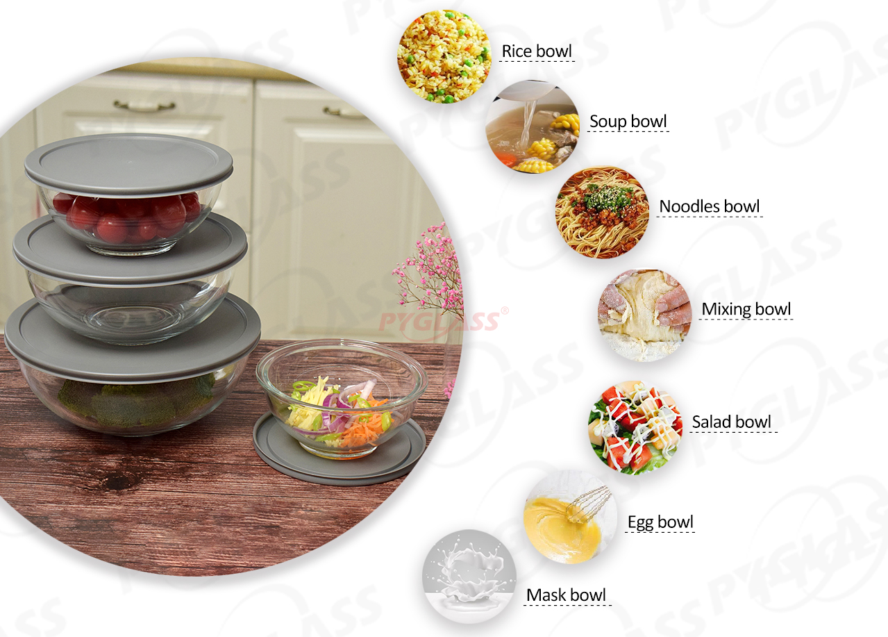 Stackable Clear Glass Serving Bowls -Product Overviews