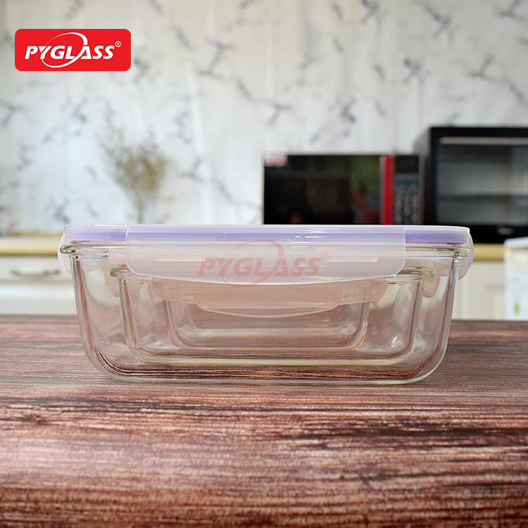 Glass Glass Meal Prep Container Sets with Vent