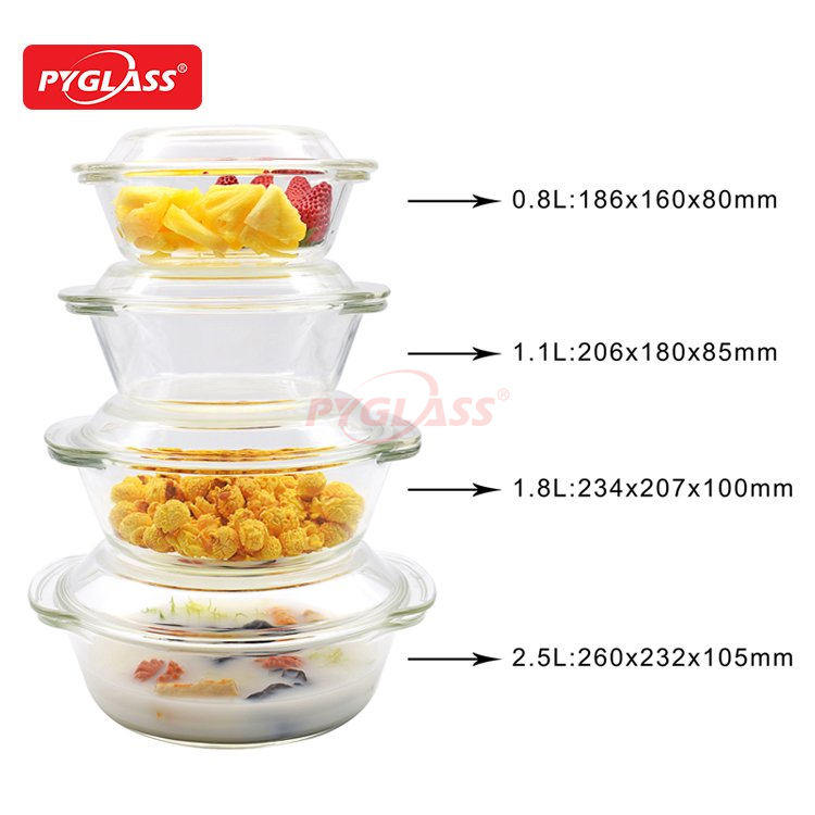 Round Glass Cookware -Product