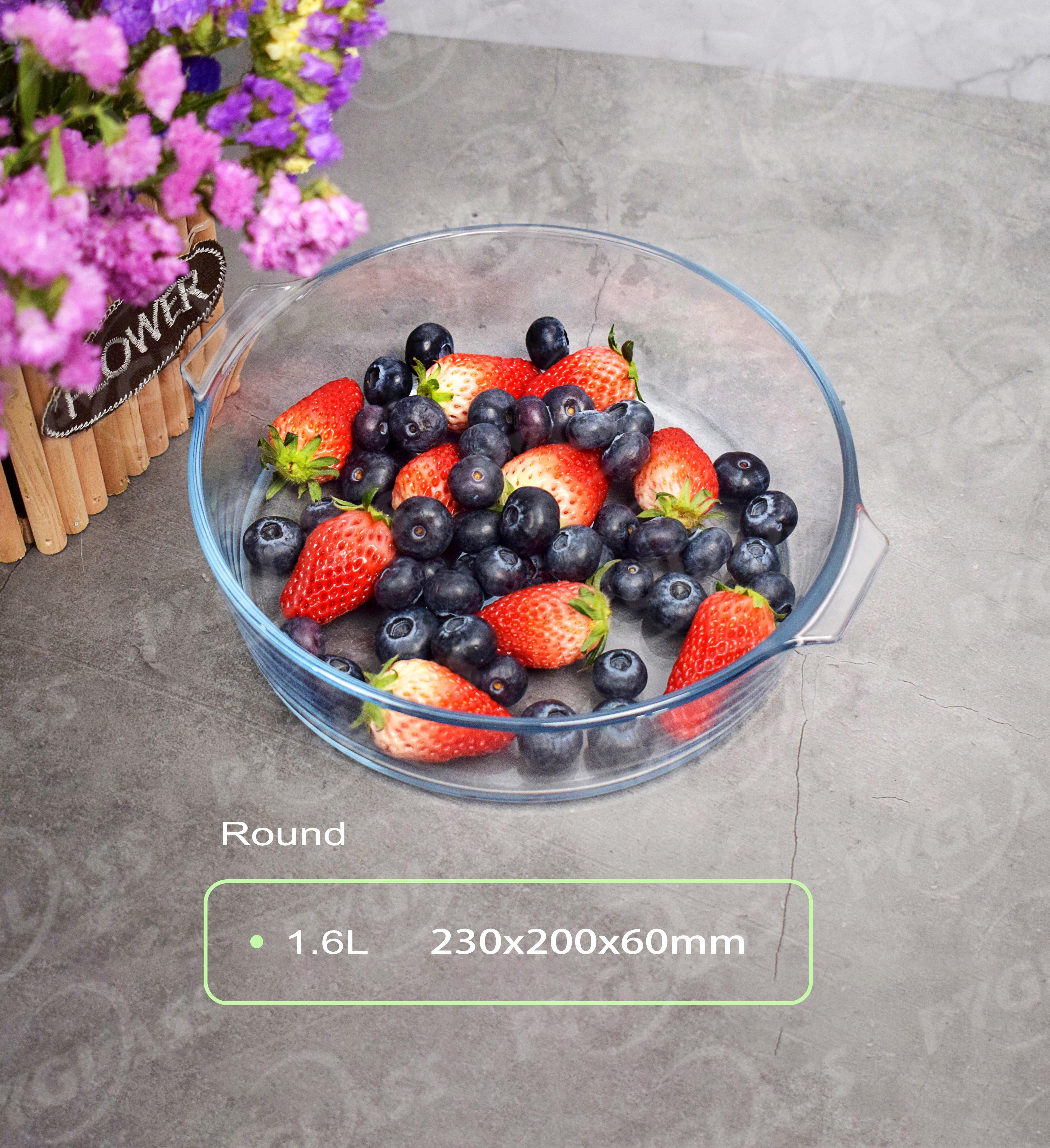 Durable Glass Bakeware with Iron Stand -Product Description