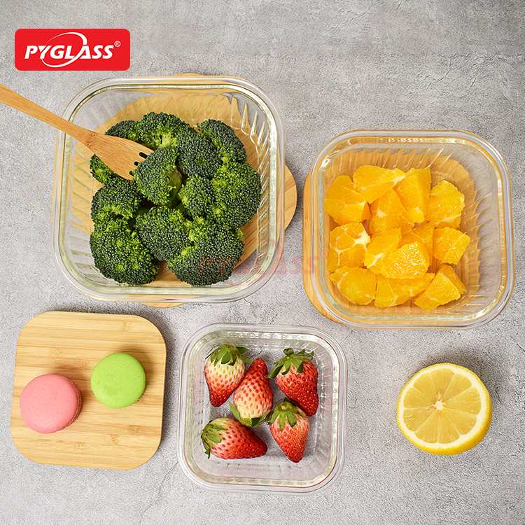 Glass Containers with Bamboo Lids Urban Green