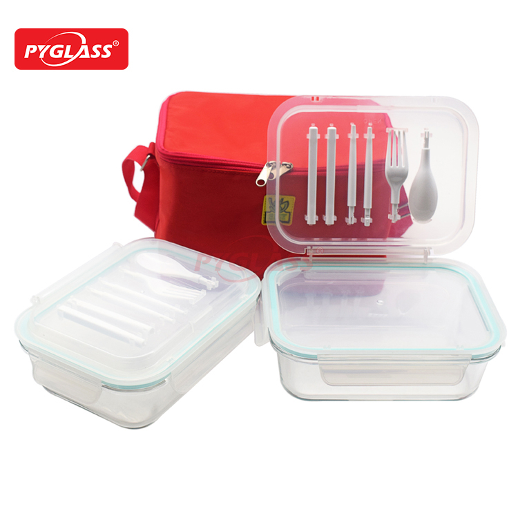 Glass Lunch Box with Coller Bag