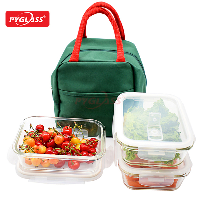 Glass Food Container with Bag