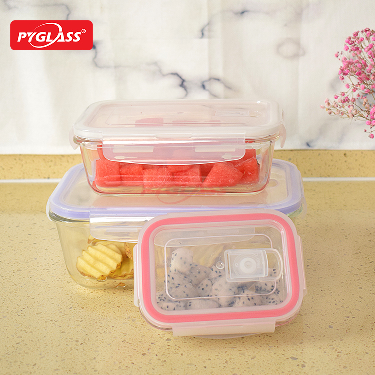 Glass Glass Meal Prep Container Sets with Vent
