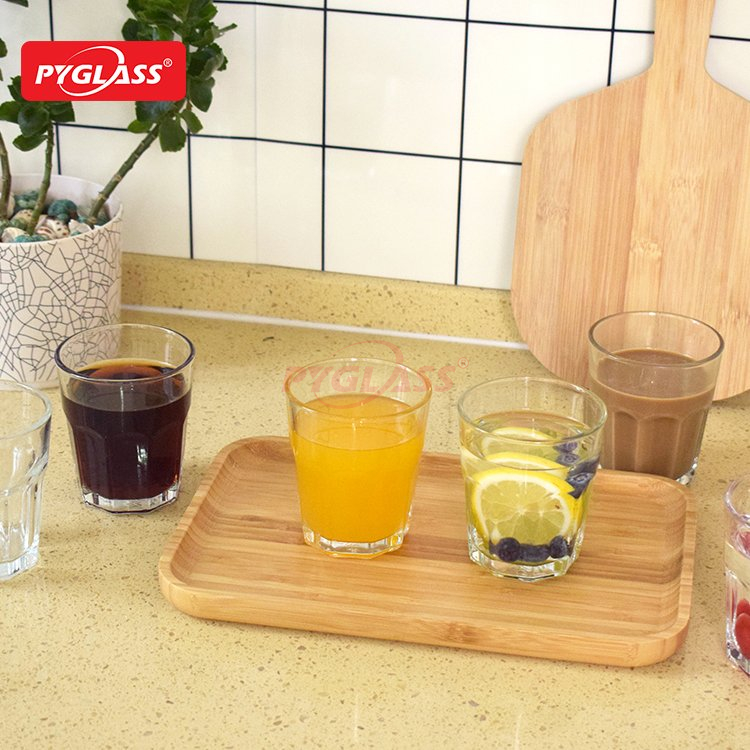Glass Cups for Drinking Orange Juice
