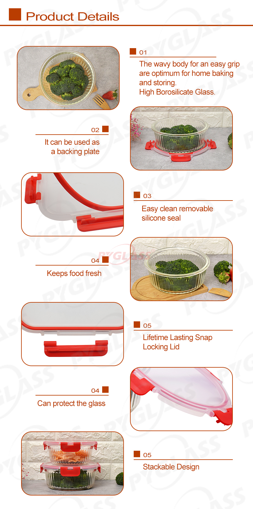 Freezer Safe Glass Food Storage Containers - Product Overviews