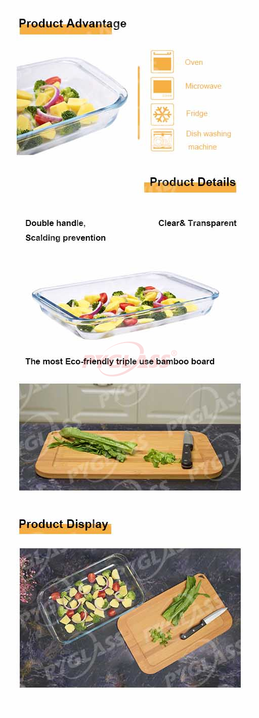 Glass Bking Dish with Eco-friendly Bamboo Lid -Product Overviews