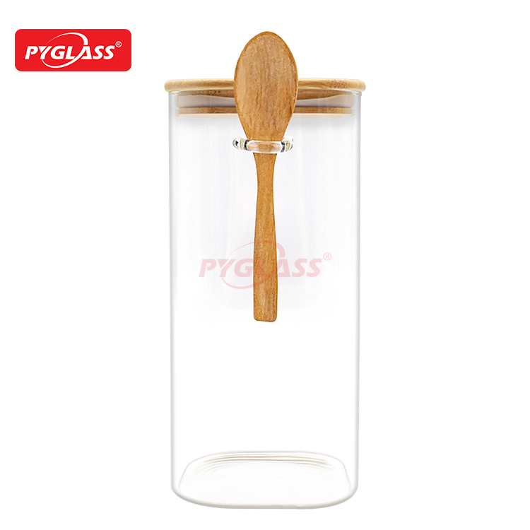 High Borosilicate Glass Storage Jar with Spoon
