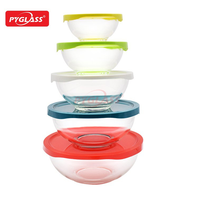 High Borosilicate Glass Mixing Bowl with Lid