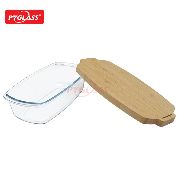 Glass Loaf Pan with Bamboo lid