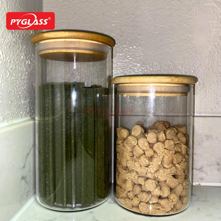 Glass Canister Set for Kitchen Counter