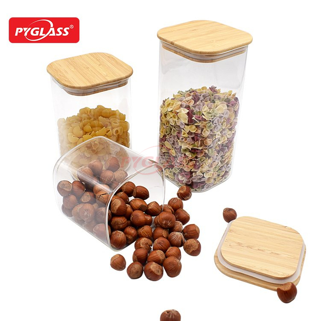 Clear Glass Jar Set for Candy, Cookie, Rice