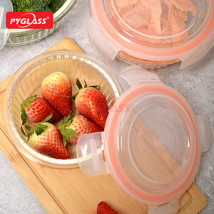New Design Airtight Glass lunch Containers with Lids