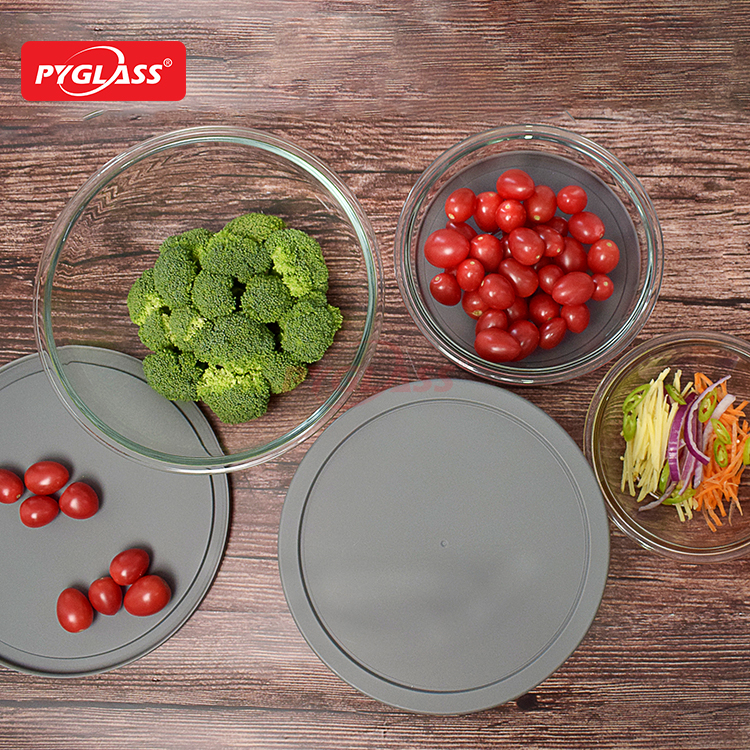 Stackable Clear Glass Serving Bowls
