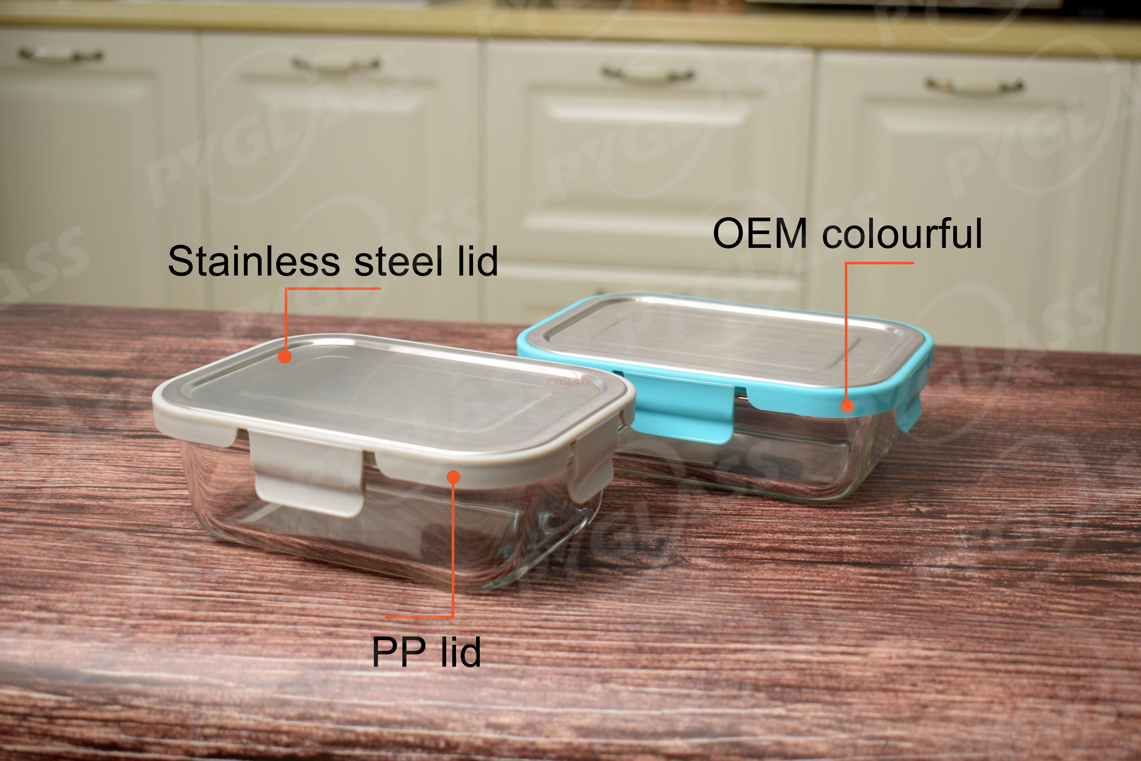 Heat Resistant Glass Meal Prep Containers with Stainless Steel Lid -Product Description