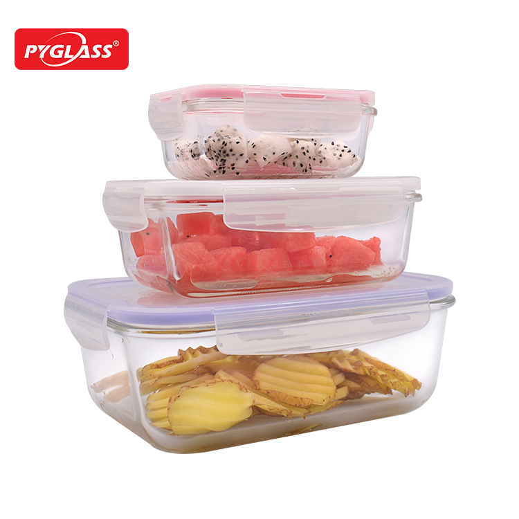 Glass Glass Meal Prep Container Sets with Vent