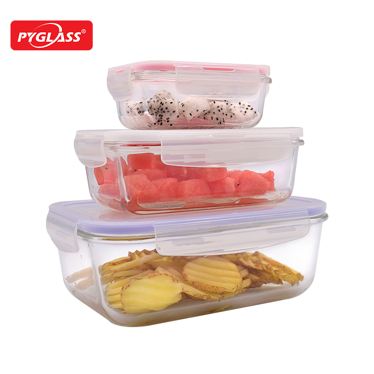 Glass Glass Meal Prep Container Sets with Vent