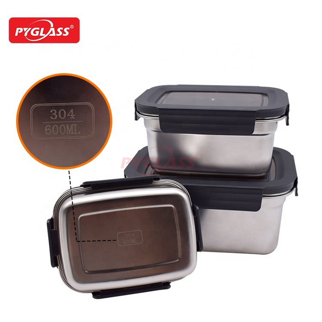 Square Stainless Steel Food Storage Containers