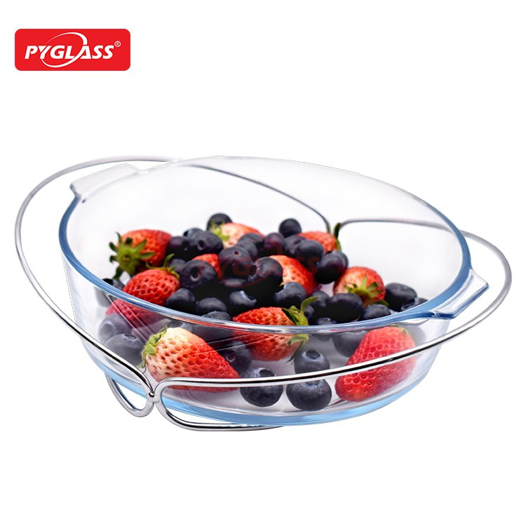 Durable Glass Bakeware with Iron Stand