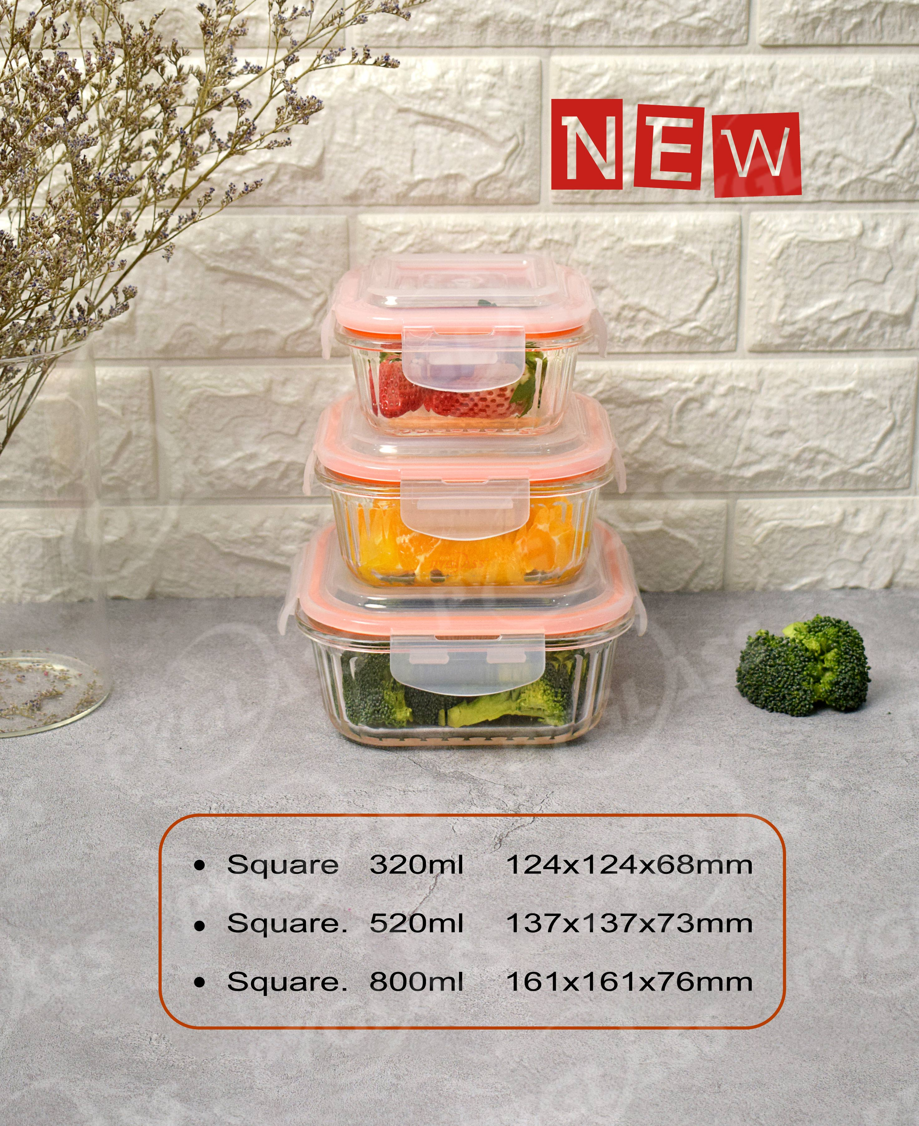 Hot Sale Glass Food Container with PP Lid -Product Description