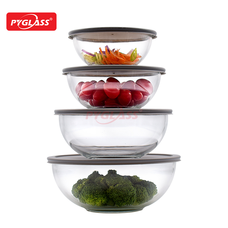 Stackable Clear Glass Serving Bowls