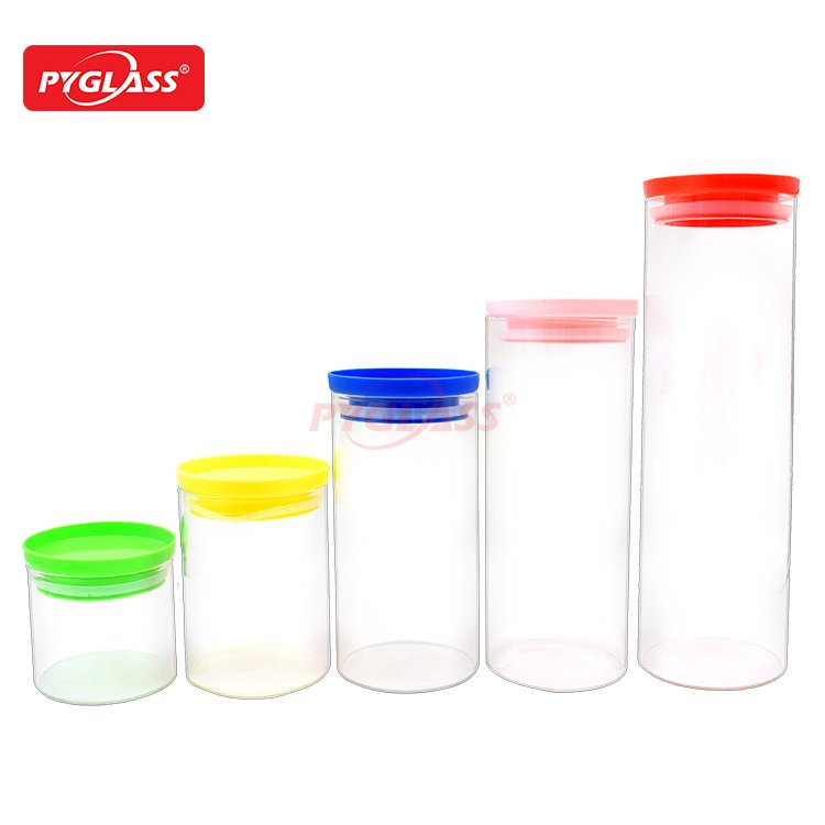 BPA Free Plastic Lid Glass Jar