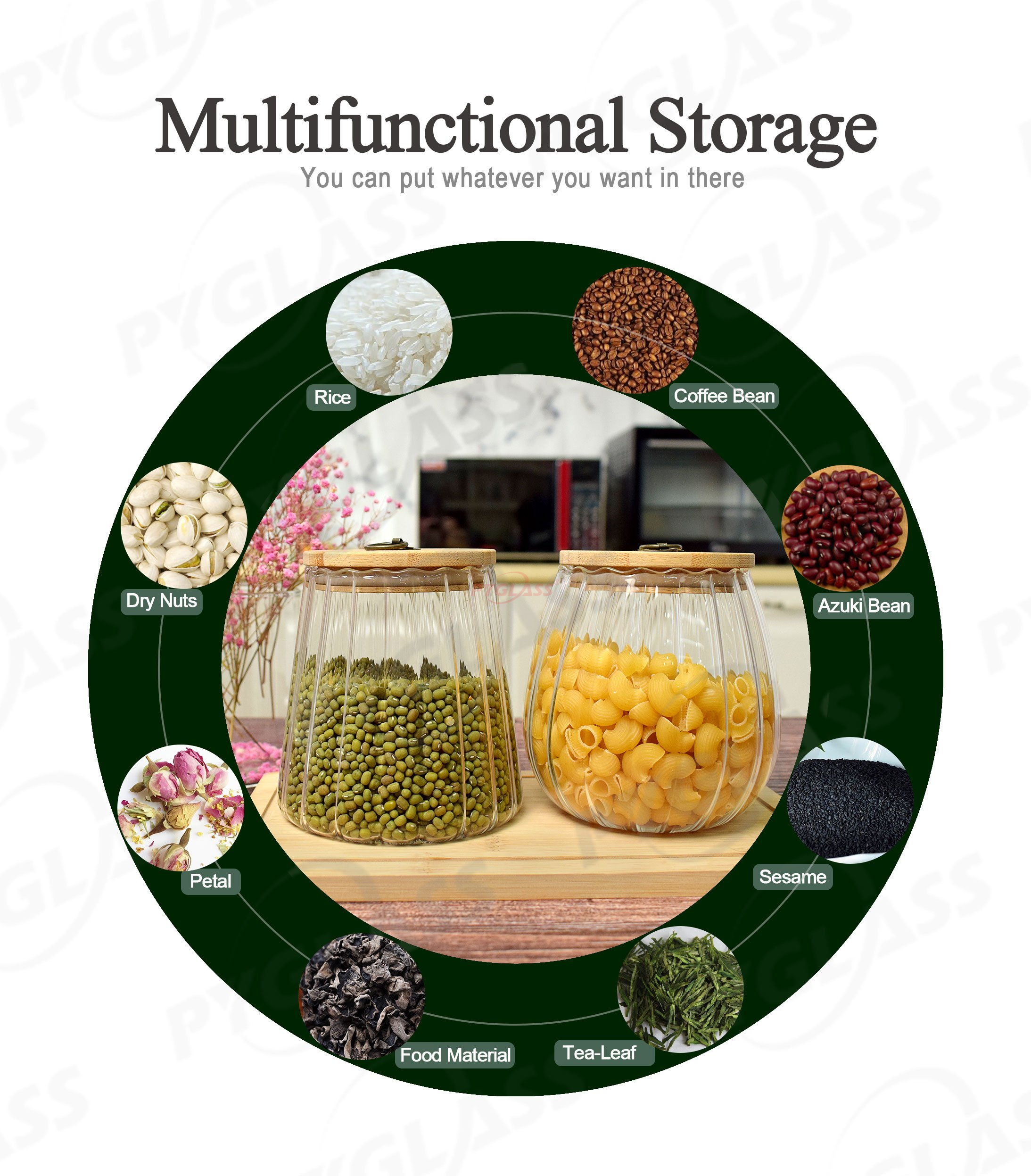 Glass Food Cereal Storage Spice Containers -Product Overviews