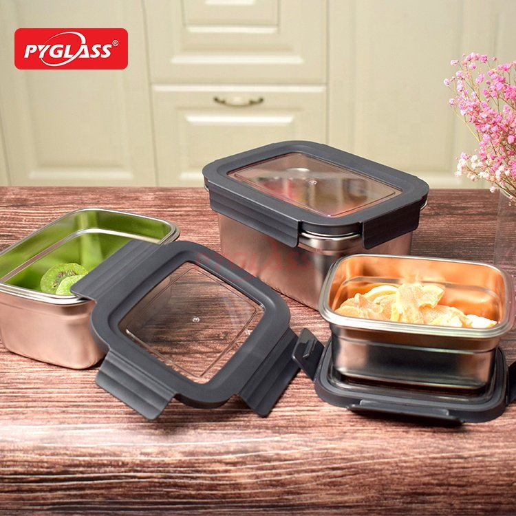 Square Stainless Steel Food Storage Containers