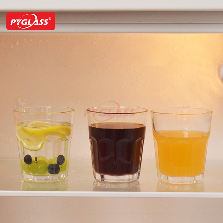 Glass Cups for Drinking Orange Juice