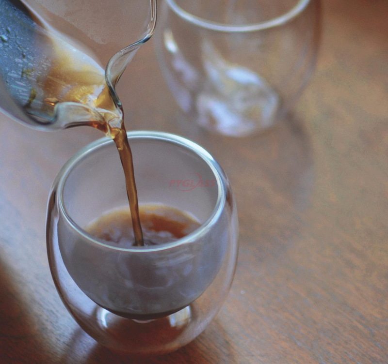 Customize Coffee Mug Drink Tumbler Double Wall Glass Cup