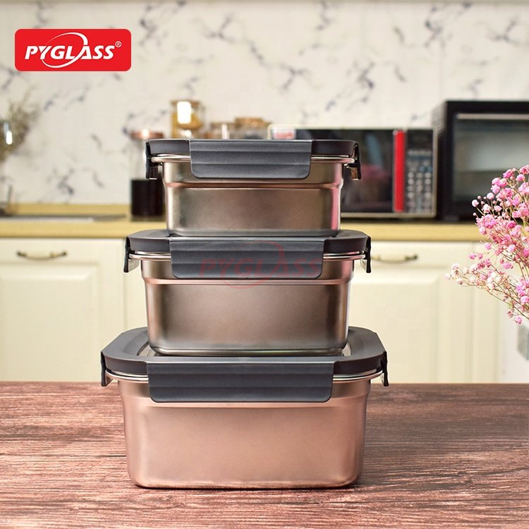 Square Stainless Steel Food Storage Containers