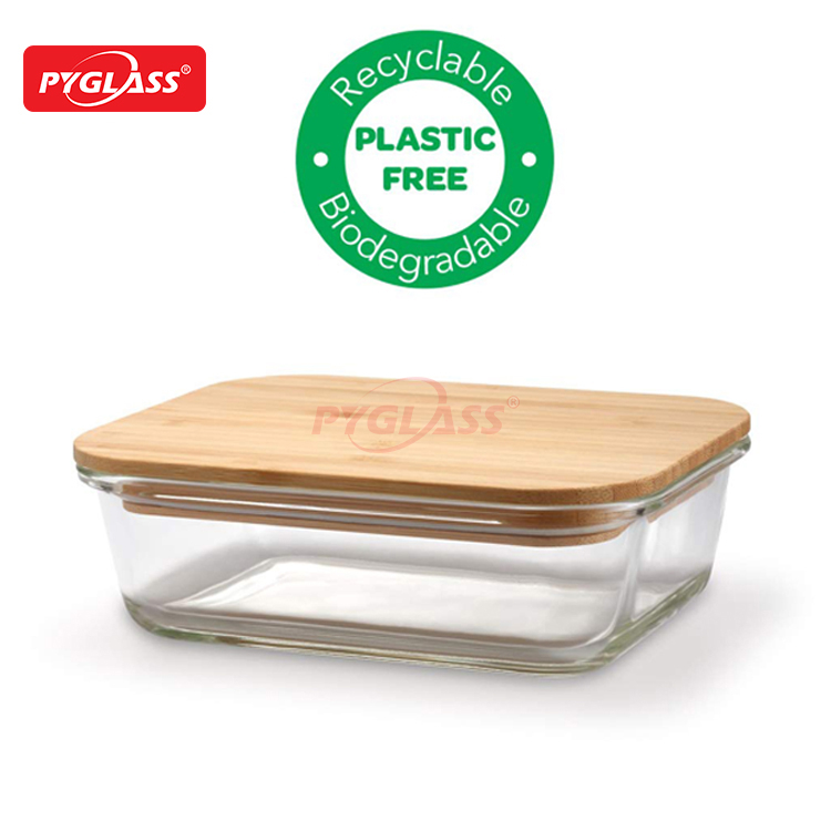 Glass Meal Prep Containers with Bamboo Lid