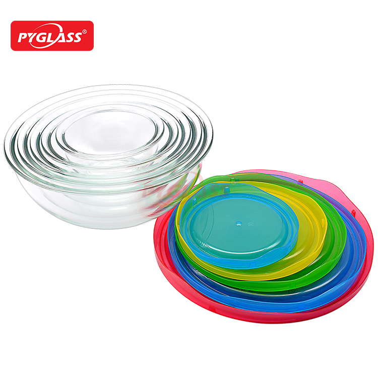 Glass Mixing Bowls with BPA Free PP Lids