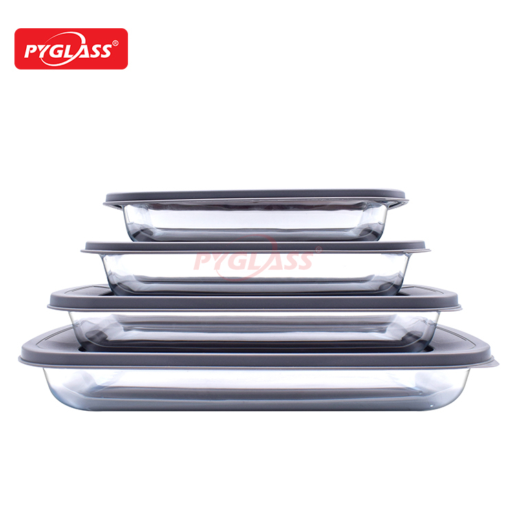 Different Shapes Glass Baking Dish with PP Lid