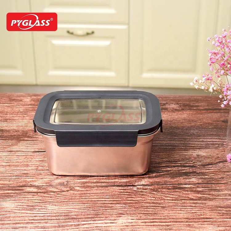 Square Stainless Steel Food Storage Containers