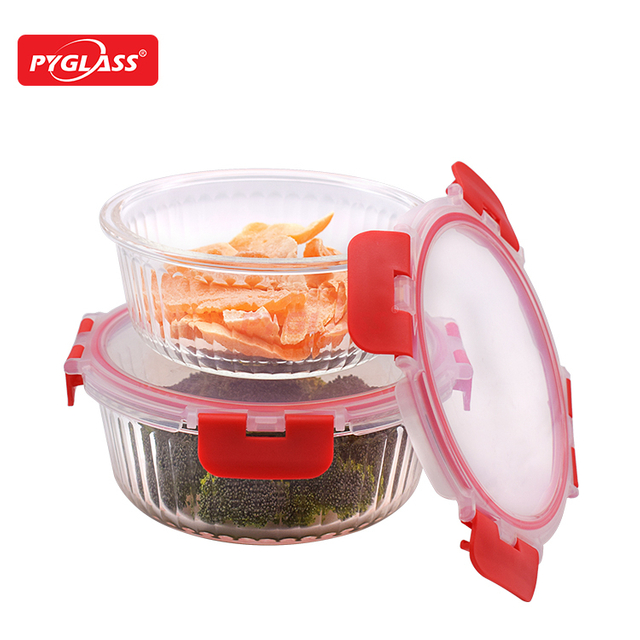 BPA-Free Sealable Stackable Clear Portion Control Bowls