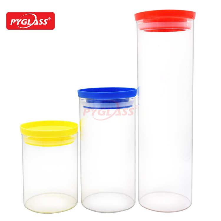 BPA Free Plastic Lid Glass Jar