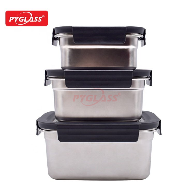 Square Stainless Steel Food Storage Containers