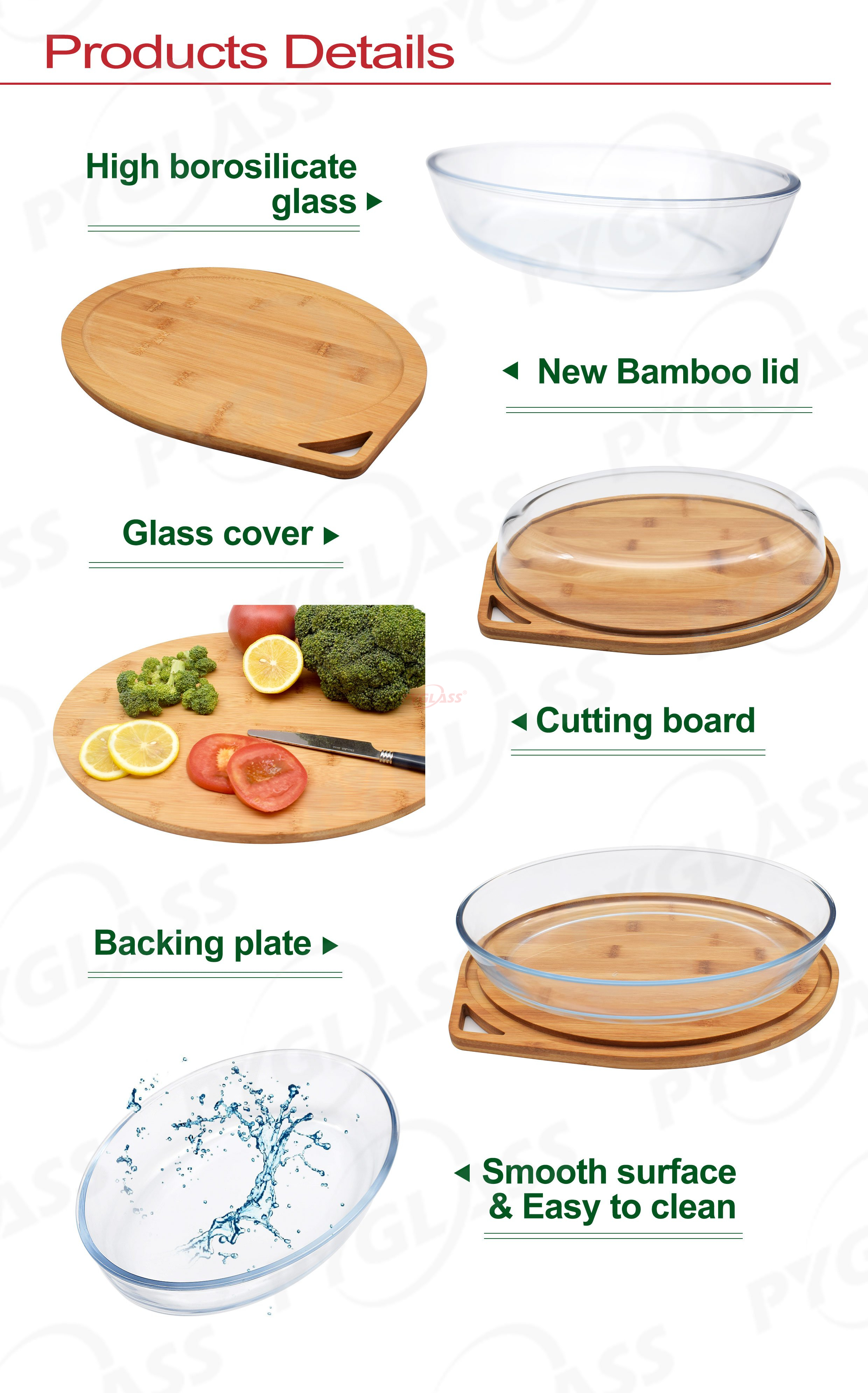 Clear Glass Baking Dish for Oven -Product Overviews