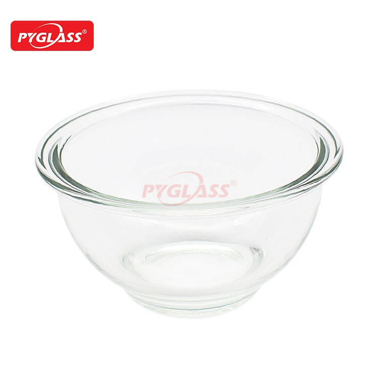 Glass Salad Bowl with Acacia Wooden Lid