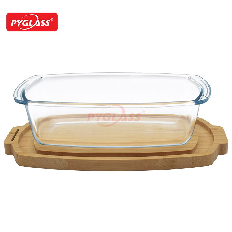 Glass Loaf Pan with Bamboo lid